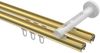 Innenlauf-Gardinenstangen-Set Siteno Santo 160 cm, 2-läufig, 20 mm Ø Messing-Optik Bild 3