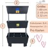 GarPet Blumenkasten 2er Set Pflanzkübel mit Sichtschutz Vertikalbeet Blumenkasten Balkon Bild 2