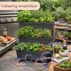 GarPet Blumenkasten 2er Set Pflanzkübel mit Sichtschutz Vertikalbeet Blumenkasten Balkon Bild 3