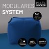 Lumaland Sitzsack-Sofa, Polyester, Pouf, Dunkelblau, 40 x 54 x 54 cm Bild 2