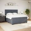 vidaXL Boxspringbett mit Matratze Dunkelgrau 200x200 cm Samt 3293303 Bild 5