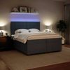vidaXL Boxspringbett mit Matratze Dunkelgrau 200x200 cm Samt 3293303 Bild 4