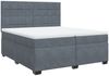 vidaXL Boxspringbett mit Matratze Dunkelgrau 200x200 cm Samt 3293303 Bild 3