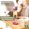Glaskaraffe CAROLA mit Silikonfuß - zerlegbarer Deckel - 1 Liter, fuchsia Bild 4
