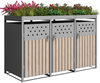 Mülltonnenbox Müllbox Mülltonnenverkleidung 3 Türen Pflanzdach verzinkt RAL9007 Bild 4