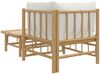 vidaXL 2-tlg. Garten-Lounge-Set mit Cremeweißen Kissen Bambus 362299 Bild 5