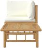 vidaXL 2-tlg. Garten-Lounge-Set mit Cremeweißen Kissen Bambus 362299 Bild 4