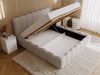 GRAINGOLD Smile Doppelbett 180x200, mit hohem Kopfteil, Bettkasten, Bouclé-Stoff, Hellgrau Bild 5