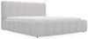 GRAINGOLD Smile Doppelbett 180x200, mit hohem Kopfteil, Bettkasten, Bouclé-Stoff, Hellgrau Bild 2