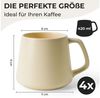 MiaMio Tasse Luxe Kaffeebecher 420 ml Beige Pastel, 4-tlg, Keramik Bild 2