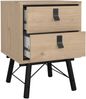 Dmora Nachttisch Jean, Niedrige Kommode, Tisch, Multifunktionaler Nachttisch, 43x40 h60 cm, Eiche Bild 4