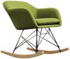 KAWOLA Schaukelstuhl Stella Schaukelsessel Esszimmerstuhl Stoff grün/lime 73 x 75 x 62 cm Bild 3