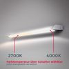 B.K.Licht LED Unterbauleuchte Küchenleiste Weiß 450lm 2700-4000K Schwenkbar - BKL1212, LED fest integriert, Extra-Warmweiß, Neutralweiß, Schrankleuchte Schranklampe 55,7 x 6,1 x 2,4 cm 8W Bild 3