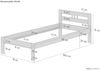 erst-Holz Einzelbett 90x200 cm, weiß Bild 3