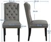 Yaheetech Esszimmerstuhl 2-er Set Küchenstuhl, Polsterstuhl bis 140 kg Belastbar, für Esszimmer/Wohnzimmer Bild 3