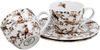 Duo-Gift Espressotasse Set mit Untertassen, Sommer, Frühling, Herbst, Winter, Tasse Motiv, 4-tlg, Porzellan, 2 Espressotassen ca. 90 ml mit Untertassen Birdies, Vogel, Vögel, Tieren, Planzen Kollektion, Duo Geschenke, Mug, Kollektion, Ideal als Geschenk Bild 2