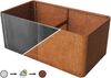 PRIMEYARD Cortenstahl Hochbeet Mario 146x80x80 cm inkl. Lochboden, Rost-Optik Bild 3