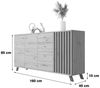 Newroom Sideboard Barea, Wildeiche Sideboard Modern Wandpaneel Vintage Highboard Anrichte Bild 3