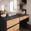 Schminktisch Sherry Anthrazit/Goldkraft Eiche 120 x 75 cm mit Spiegel und Hocker Vicco Bild 5