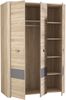 FORTE Yoop Kleiderschrank, Holzwerkstoff, Beige/Grau, 133,2 x 194,4 x 58 cm Bild 3