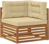 vidaXL Outdoor-Sofagarnitur 9 pcs Natur und Beige Massivholz Akazie 3383736 Bild 4