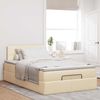 vidaXL Ottoman-Bett mit Matratze Creme 120x190 cm Stoff 3311447 Bild 3