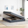 vidaXL Aufbewahrungsbett mit Matratze Dunkelgrau 180 x 200 cm Samt 3370318 Bild 4