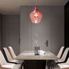 2x Hängeleuchte, silber, Glas pink , H 150 cm Bild 5