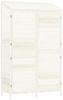 vidaXL Geräteschuppen Weiß 102x52x174,5 cm Massivholz Tanne 152191 Bild 2