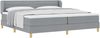 vidaXL Boxspringbett mit Matratze Hellgrau 200 x 200 cm Stoff 3340171 Bild 2