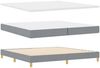 vidaXL Boxspringbett mit Matratze Hellgrau 200 x 200 cm Stoff 3340171 Bild 3