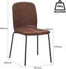 Albatros Esszimmerstühle 4er Set ENNA, braun - stapelbar, bequemer Polsterstuhl - Eleganter Küchenstuhl, Stuhl Esszimmer oder Esstisch Stuhl, Konferenzstuhl , Stückzahl:4, Farbe:Braun Bild 4