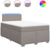 vidaXL Boxspringbett mit Matratze Taupe 120x190 cm Stoff 3288124 Bild 2