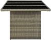 Gartentisch, Balkontisch, Küchentisch Braun Poly Rattan und Hartglas Bild 3