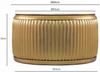 Couchtisch Metall Rund 60cm Gold mit abnehmbarer Tischplatte - Design Wohnzimmertisch mit Stauraum - Extravaganter Loungetisch Metall - Moderner Sofatisch - Beistelltisch Handmade Bild 4