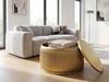 Couchtisch Metall Rund 60cm Gold mit abnehmbarer Tischplatte - Design Wohnzimmertisch mit Stauraum - Extravaganter Loungetisch Metall - Moderner Sofatisch - Beistelltisch Handmade Bild 5