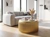 Couchtisch Metall Rund 60cm Gold mit abnehmbarer Tischplatte - Design Wohnzimmertisch mit Stauraum - Extravaganter Loungetisch Metall - Moderner Sofatisch - Beistelltisch Handmade Bild 3