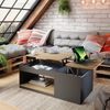 Couchtisch Avela Schwarz 55 x 110 cm Vicco Bild 3