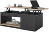 Couchtisch Avela Schwarz 55 x 110 cm Vicco Bild 5