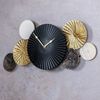 Levandeo® Wanduhr (Wanduhr 64x32 cm Metall Schwarz Gold Wandbild Wanddeko Uhr Metallbild) Bild 3