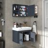Roomart ADA Badmöbel Set– 3-teiliges Badezimmermöbel Set mit Waschbecken, Unterschrank & Spiegelschrank - H 42 x B 35 x T 60 cm • Anthrazit Bild 2