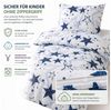 Buymax Kinderbettwäsche Etoiles Kids Stars, Renforce: 100% Baumwolle, 2 teilig, 135x200 cm, 100% Baumwolle, Reißverschluss, Sterne Bild 3