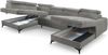 AX LIVING Grau Eckcouch mit Schlaffunktion Arkucio U 345cm modernes R Bild 5