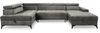 AX LIVING Grau Eckcouch mit Schlaffunktion Arkucio U 345cm modernes R Bild 2