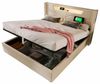 BlingBin Boxspringbett Stauraumbett Polsterbett (1-St, Funktionsbett mit Bettkasten und Lattenrost 160x200cm), Doppelbett inkl. Farbwechselnde LED-Beleuchtungsleiste Bild 4