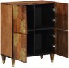 vidaXL Sideboard mit Regal Braun 60 x 33 x 75 cm Massivholz Mango 4018762 Bild 2