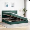 vidaXL Aufbewahrungsbett mit Matratze Dunkelgrün 200 x 200 cm Samt 3372054 Bild 4