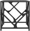 vidaXL Couchtisch mit Glasplatte Transparent 40x40x41 cm Stahl 845990 Bild 5