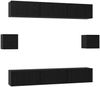 vidaXL TV-Schrankset 8 pcs Schwarz Eichen-Optik Holzwerkstoff 3393154 Bild 2