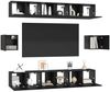 vidaXL TV-Schrankset 8 pcs Schwarz Eichen-Optik Holzwerkstoff 3393154 Bild 3